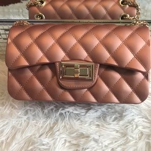 Small Rose Gold Diamond Jelly Purse